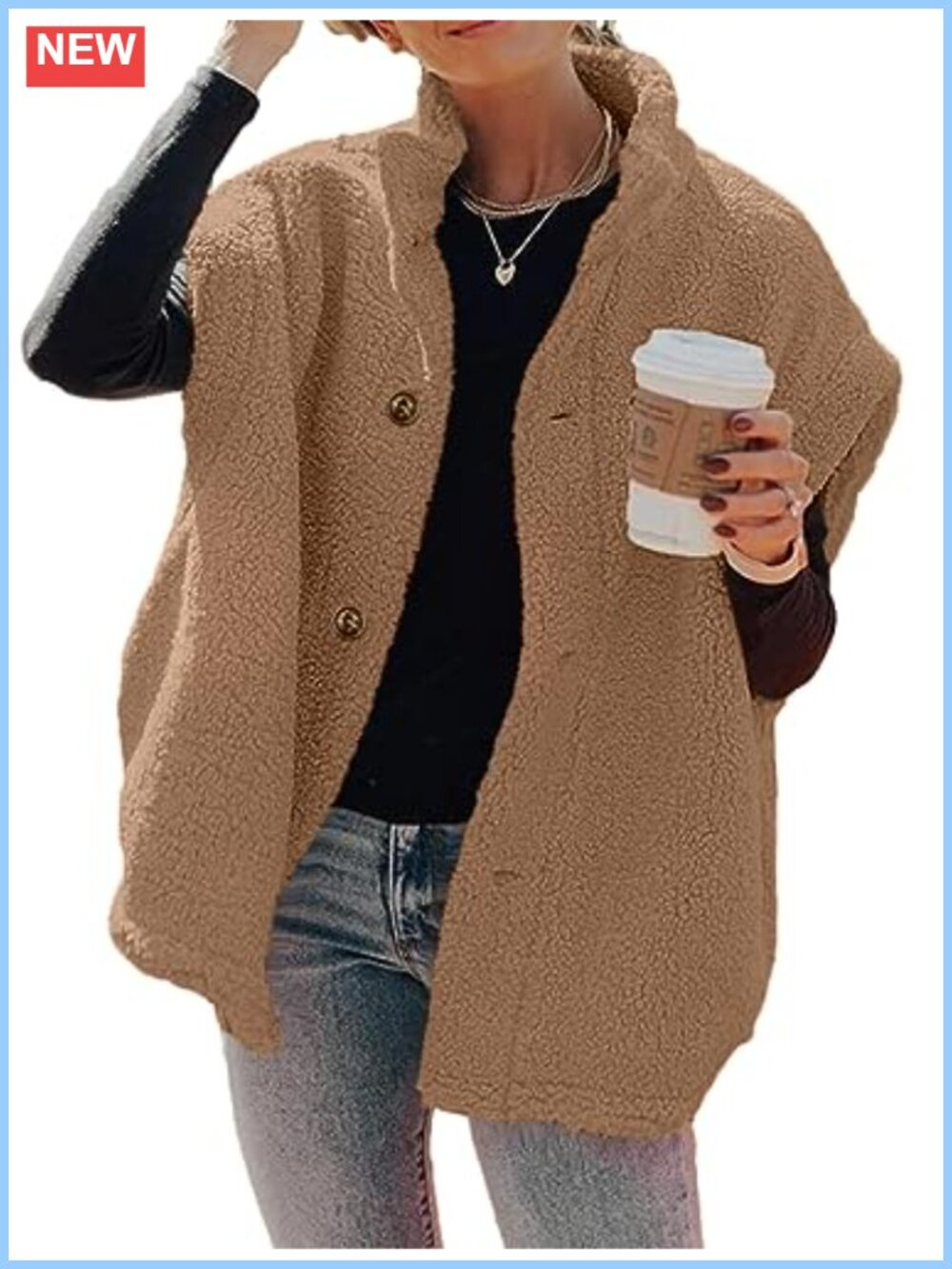 Fuzzy Fleece Sherpa Vest Oversized Warm Sleeveless Women's
